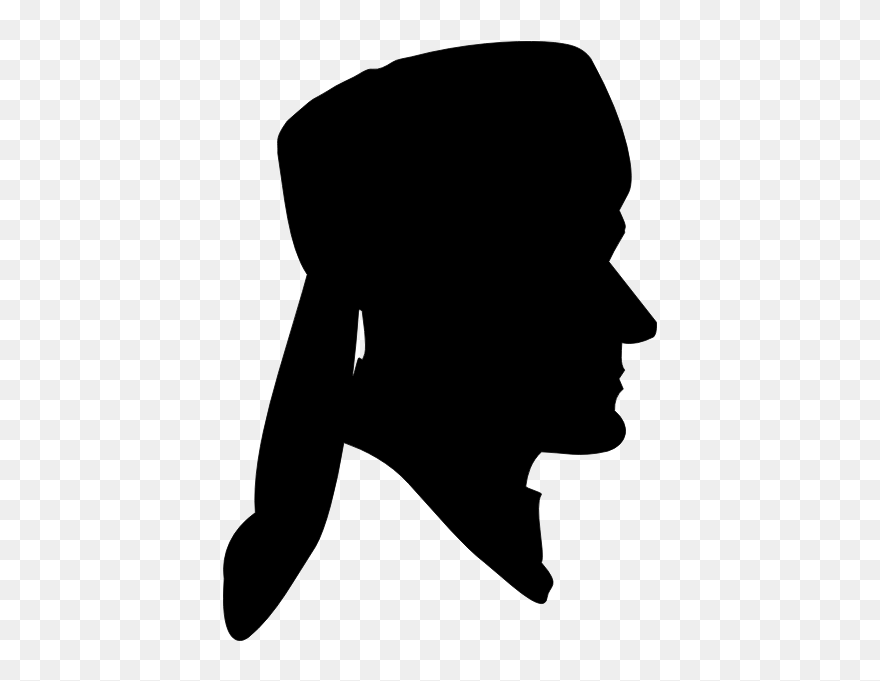 Davy Crockett Profile Silhouette - Davy Crockett Silhouette Clipart