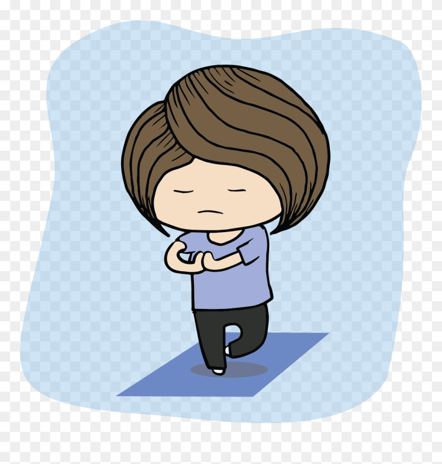 Yoga Exercises Help In Relaxing And Reducing Stress - Transparent Yoga Cartoon Png Clipart