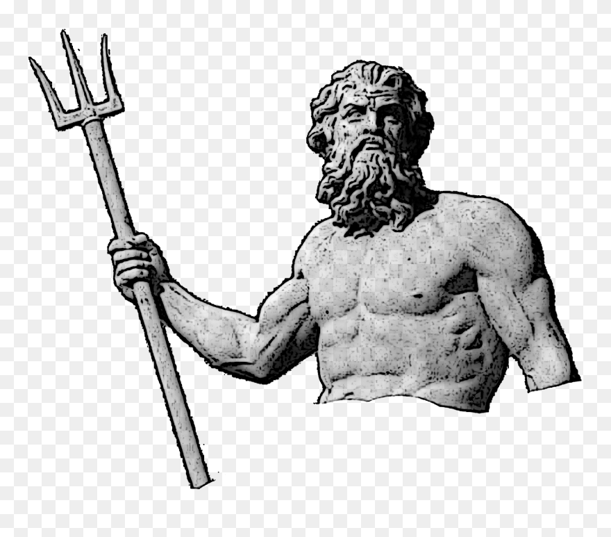 Poseidon Png, Png Collections At Sccpre - Greek God Statues Png Clipart