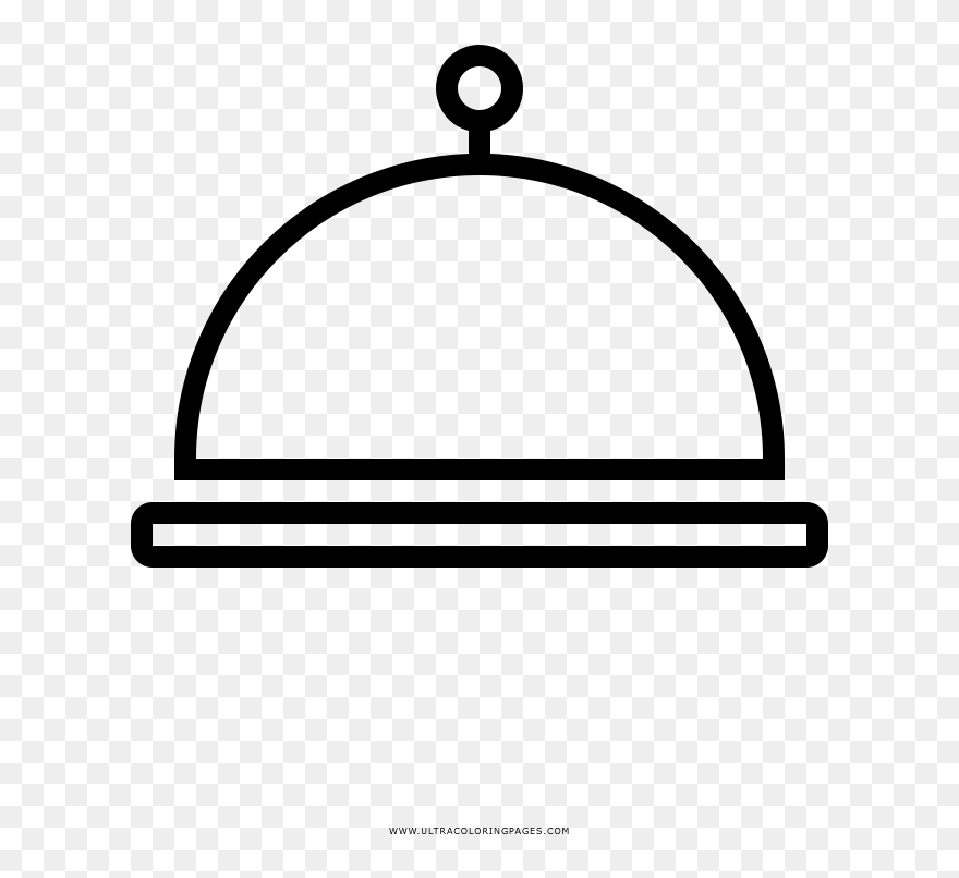 Catering Tray Coloring Page Clipart