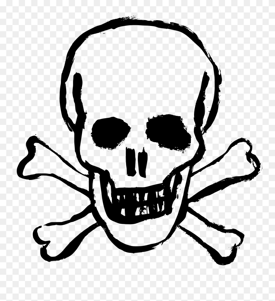 Easy Skull Cross Stitch Pattern Clipart