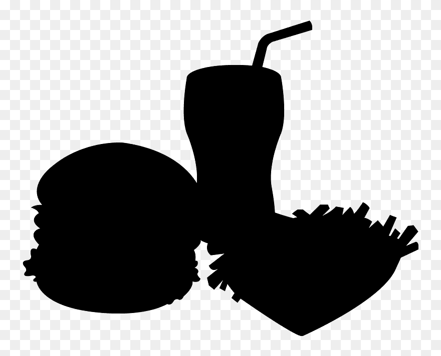 Silhouette Of Fast Food Clipart