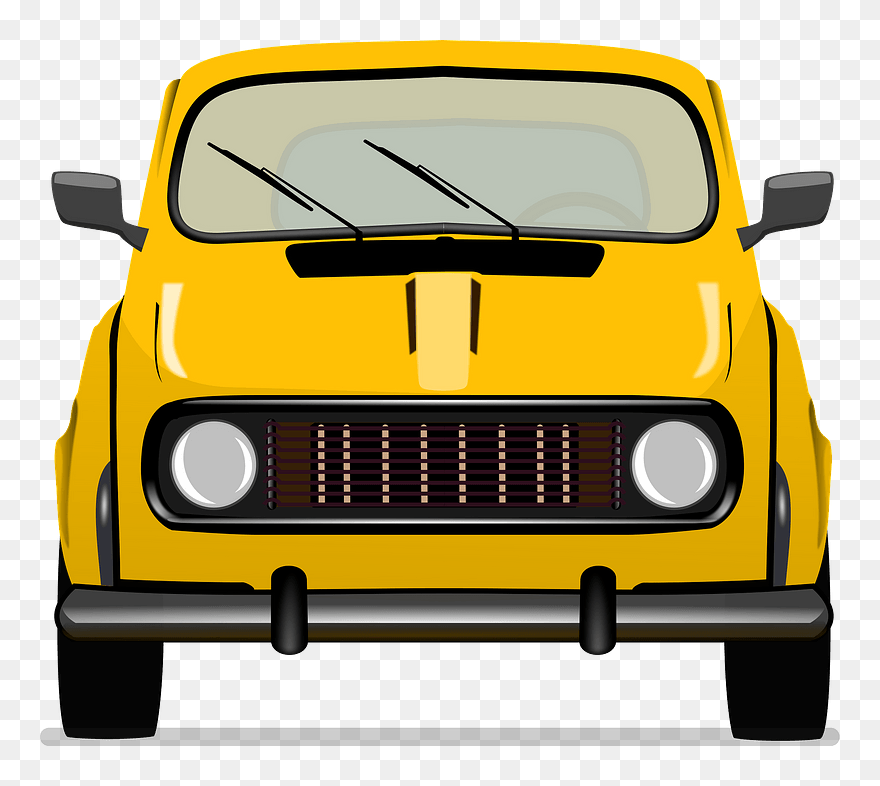 Renault 4 Clipart - Car Vector Front Png Transparent Png