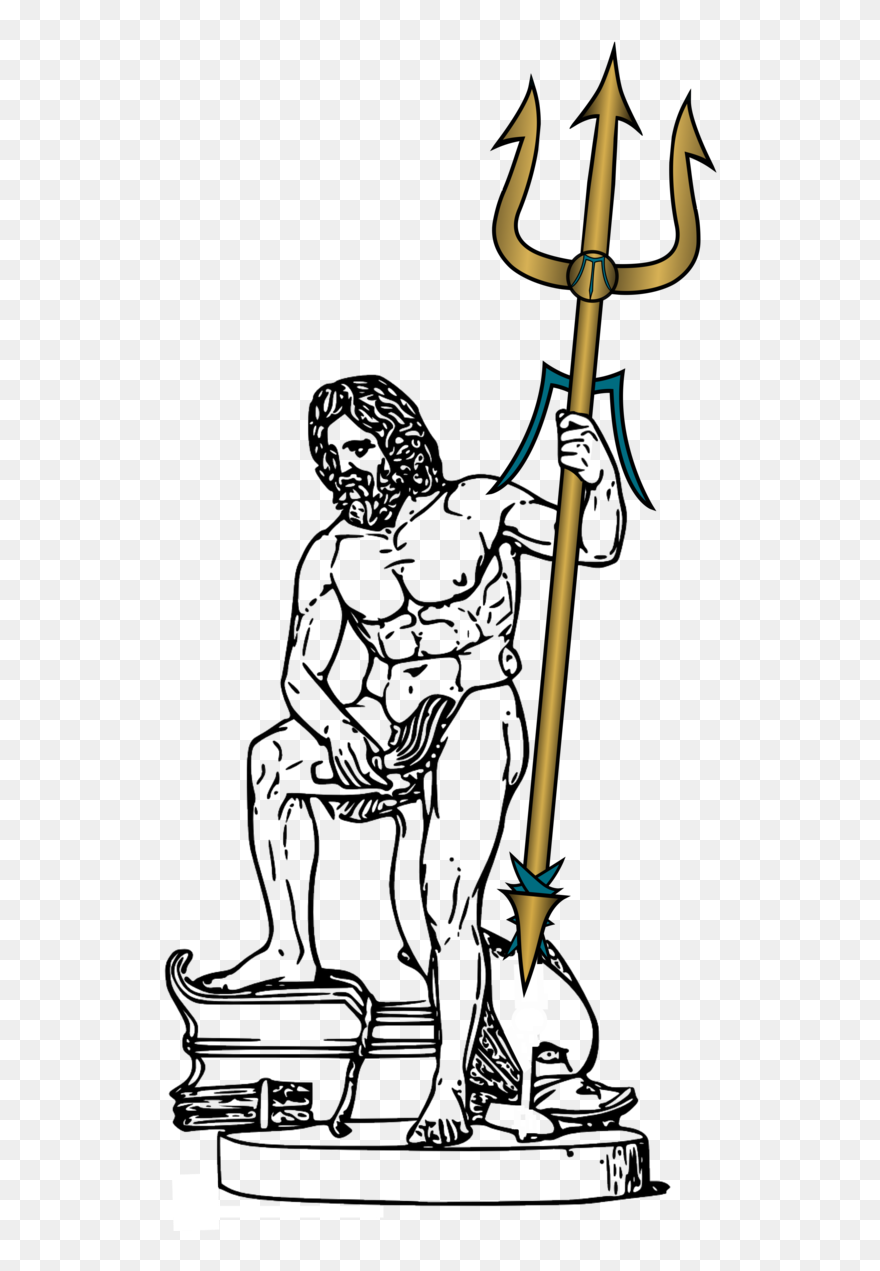 Greek God Drawing Poseidon Clipart