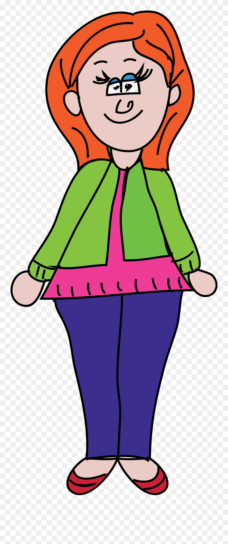 Girl Standing Clipart Woman Png - Clipart Woman Transparent Png