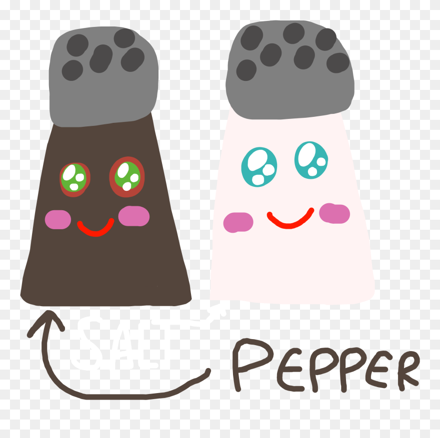 Salt And Pepper Combination Of Spices 😊 Clipart