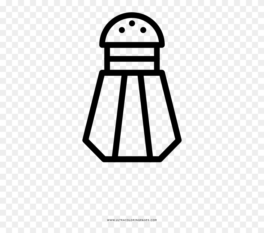 Pepper Shaker Coloring Page - Frasco De Sal Desenho Clipart