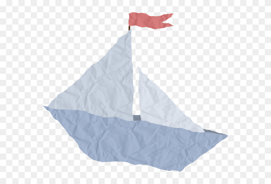 Paper Ship Crumpled Paper Clipart