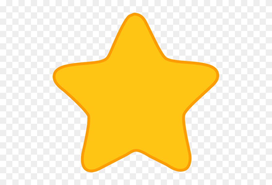 Transparent Star Rounded Edges Clipart