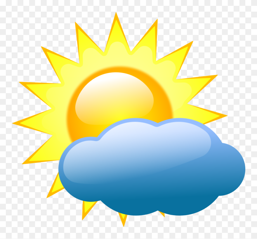 Weather Symbols - Transparent Partly Cloudy Clipart - Png Download