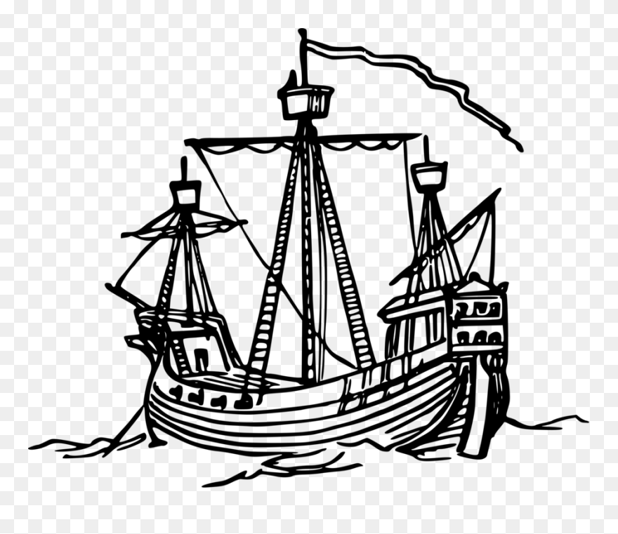 Caravel,monochrome Photography,artwork - 15th Century Ship Drawing Clipart