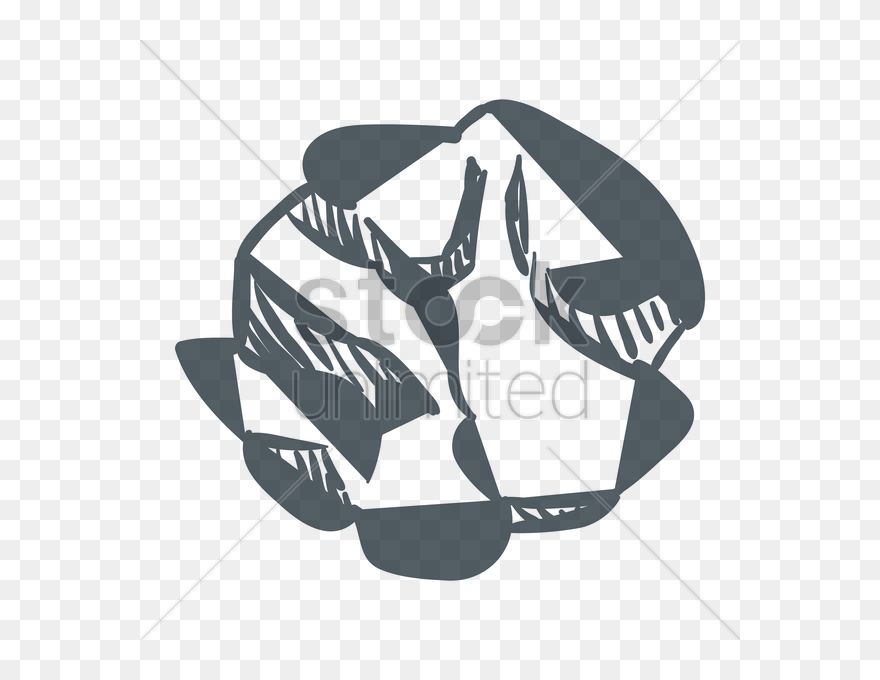 Crumpled Paper Ball Vector Image - Paper Ball Cartoon Png Clipart