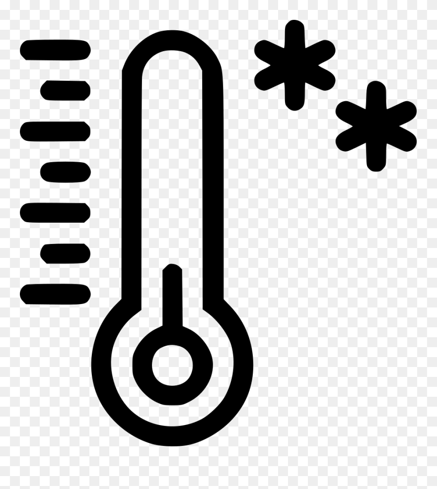 Temperature Thermometer Reading Snow Cold Weather Measurement - Icon Thermometer Png Clipart