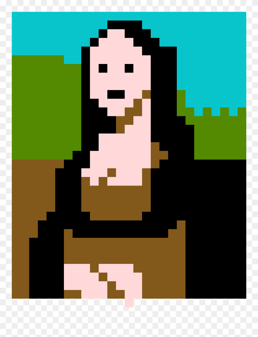 La Joconde Pixel Art Clipart