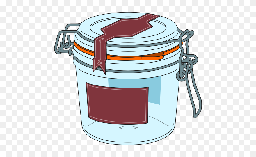 Glass Jar - Tekening Weckpot Clipart