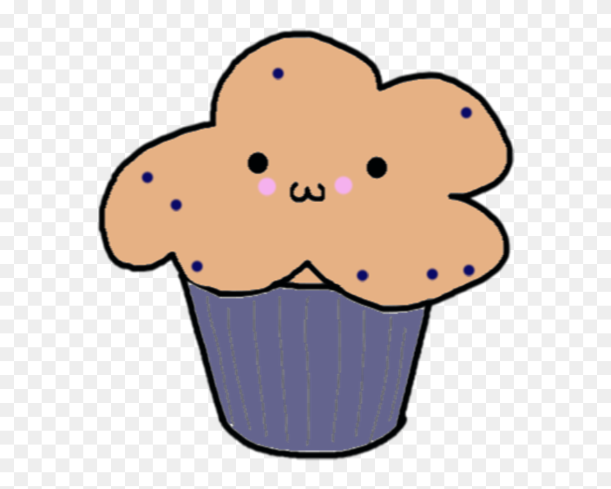 Muffin With Smiley Face Clipart