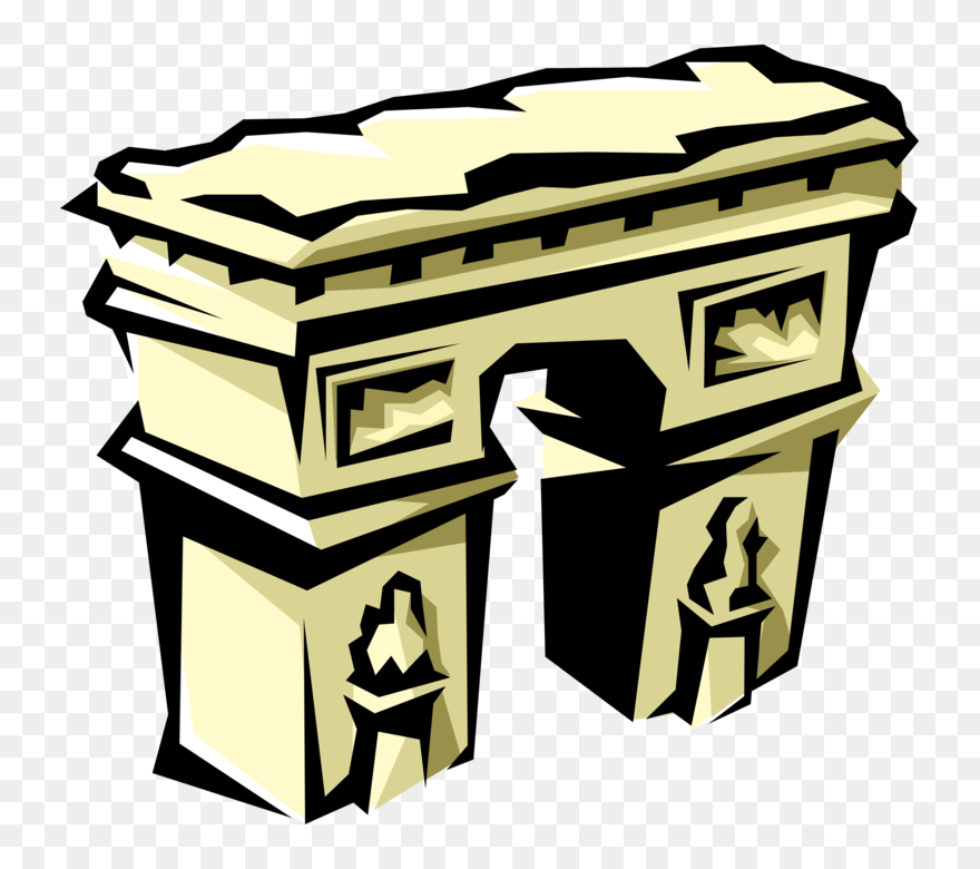 Vector Illustration Of Arc De Triomphe Triumphal Arch Clipart
