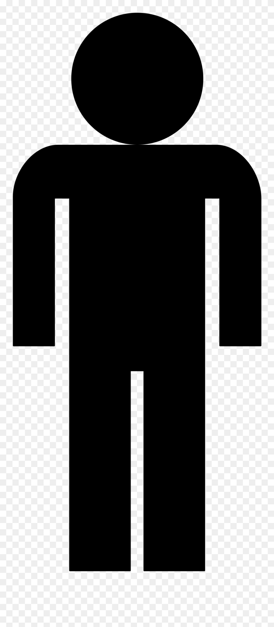 Transparent Personality Black And White - Man Symbol Clipart