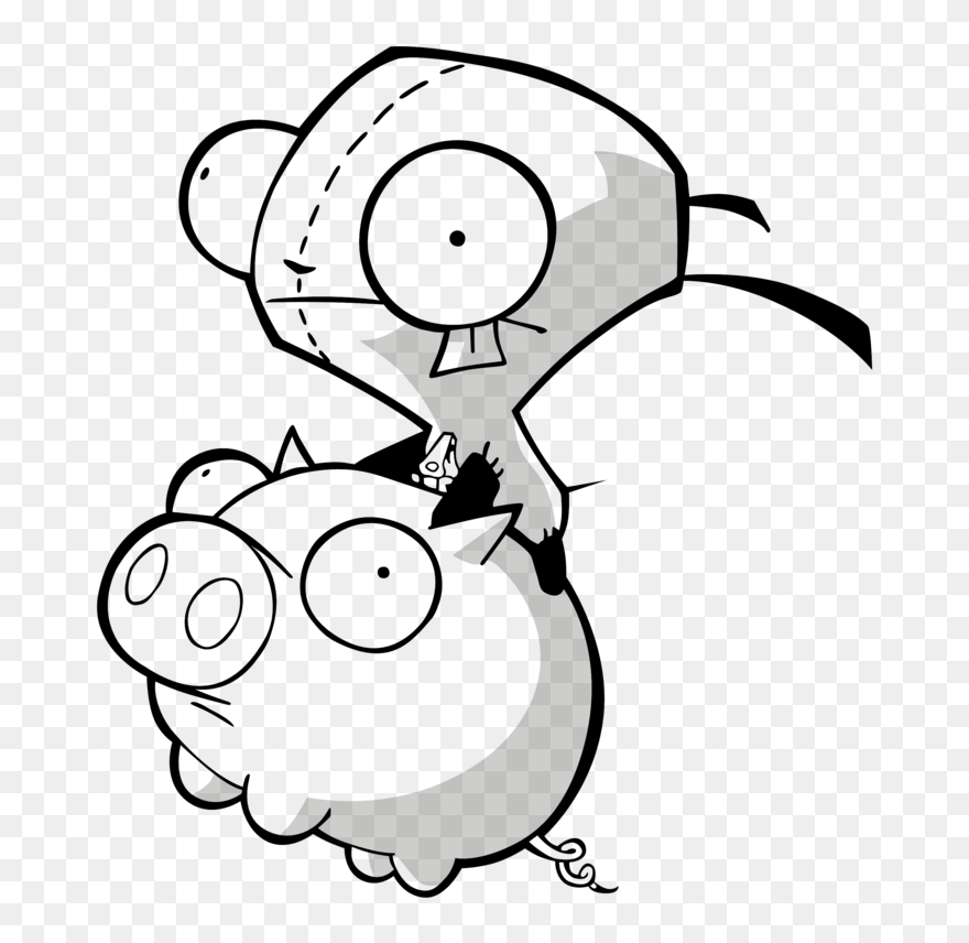 Bill Drawing Cute Frames Illustrations Hd Images Photo - Invader Zim For Coloring Clipart