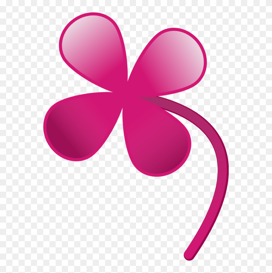 Four Leaf Clover Art Free Download Clip Art Free Clip - Pink Four Leaf Clover - Png Download