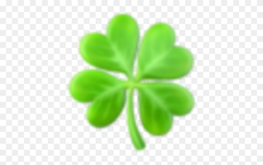 #cute #kawaii #soft #emoji #green #cloverleaf #clover - Shamrock Clipart