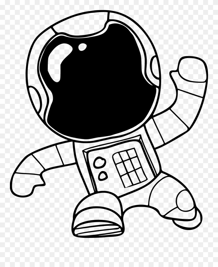 Library Of Astronaut Freeuse Stock White And Black - Astronaut Black And White Clipart