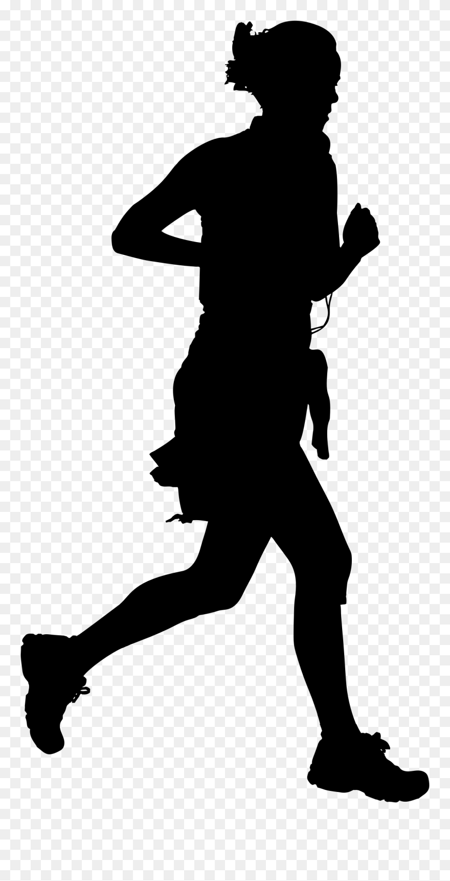 Clipart - Jogging Silhouette Png Transparent Png