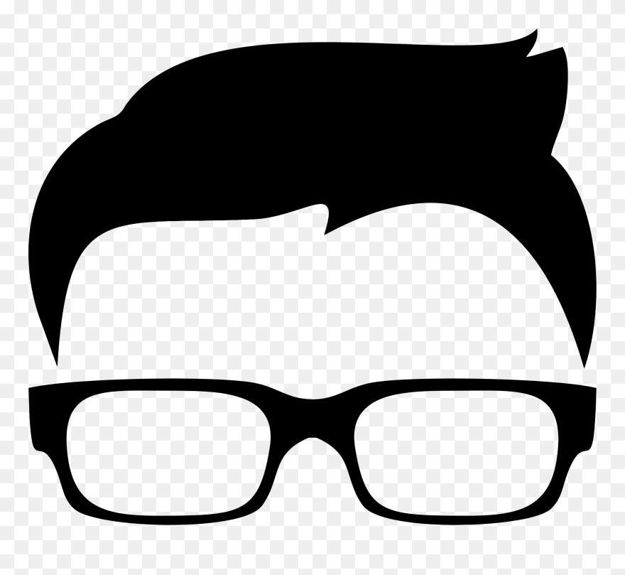 Hipster Boy Silhouette Icon Icons Png - Transparent Background Glasses Clipart