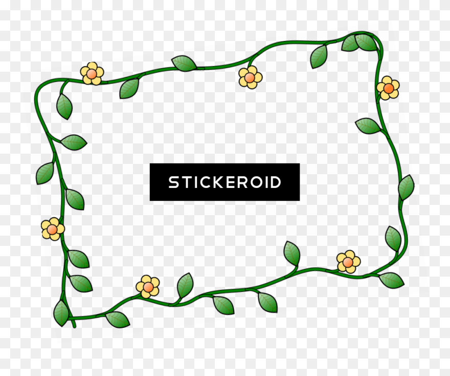Transparent Text Frame Png - Border Leaves Clipart Frame