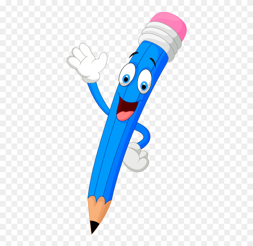 Crayon With Face Clipart - Png Download