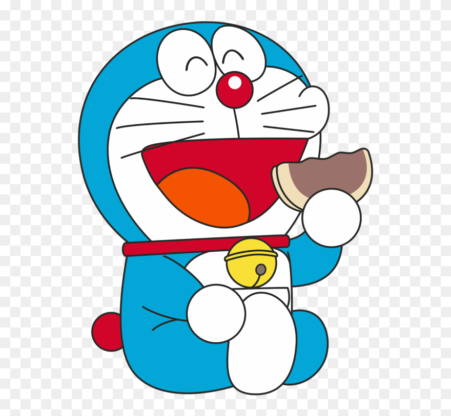 Area Nobi Doraemon Dorayaki Line Nobita - Doraemon Eating Dora Cake Clipart