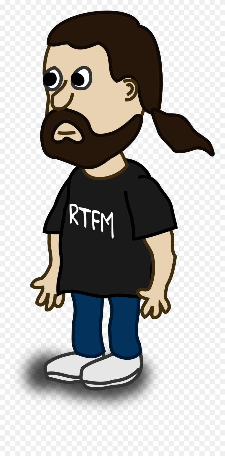 Character Clipart Male - Man And Sword Cartoon - Png Download