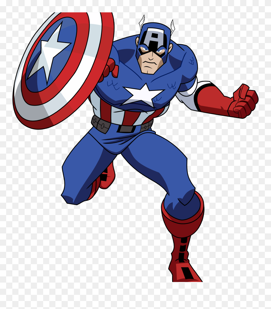 Captain America Iron Man - Captain America Avengers Cartoon Clipart