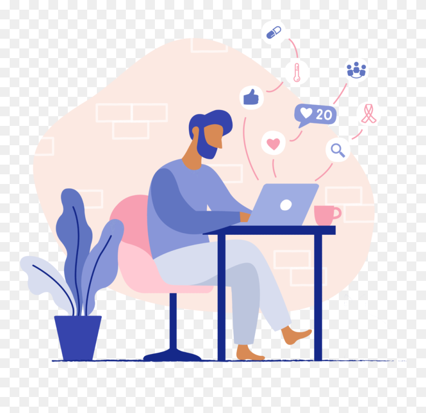 Suddenly Sick Landing Page - Work From Home Graphic Clipart