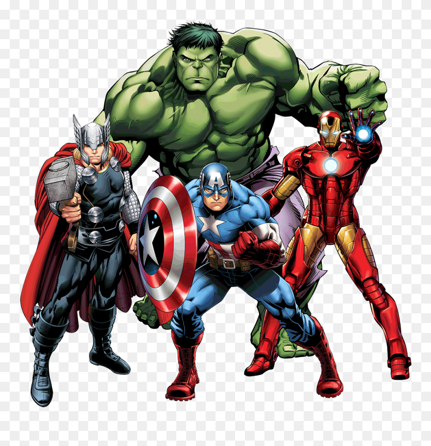 Download Free Png Avengers Png Download Transparent - Hulk Captain America Iron Man Thor Clipart