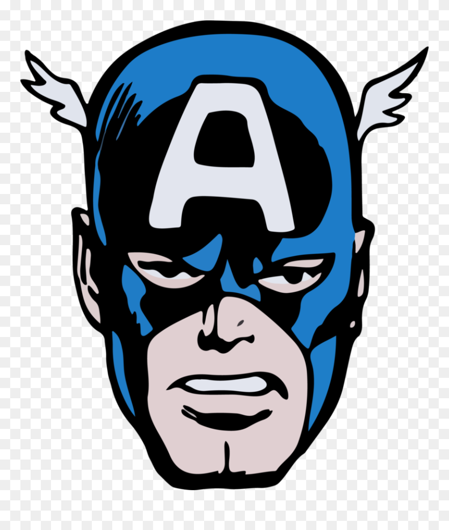 Captain America Clipart Face - Capitan America Face Png Transparent Png
