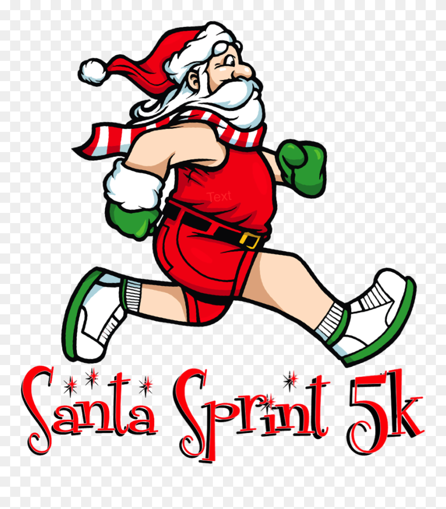 Runner Clipart Run Sprint, Picture - Santa Claus Running Png Transparent Png