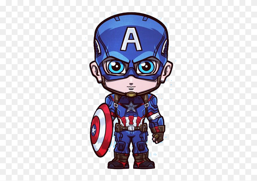 America Deadpool Of Spider-man Version Iron Captain - Baby Captain America Drawing Clipart