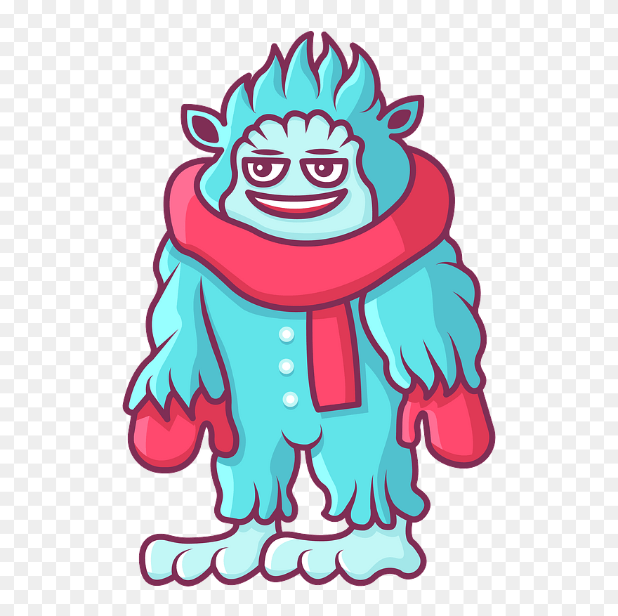 Yeti Clipart - Yeti Colouring Pages - Png Download