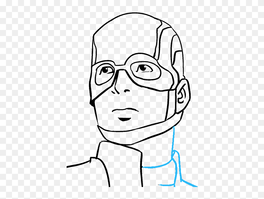 Captain Drawing - Sketch Captain America Drawing Easy Clipart