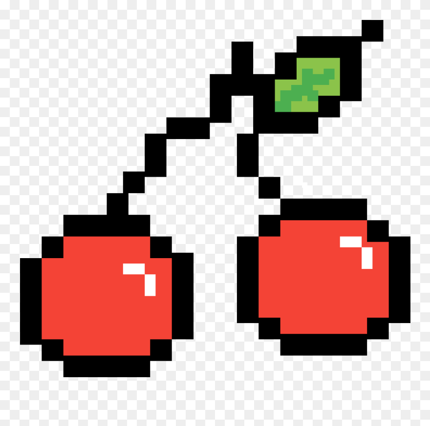 Easy Pixel Art Cherry - Cherry Pixel Art Clipart