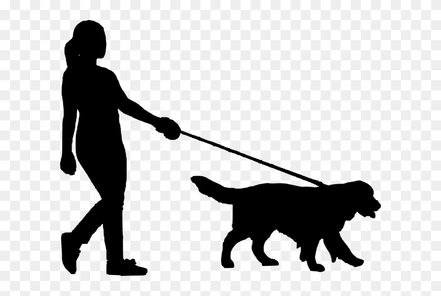 Walking Dog Silhouette Png Clipart