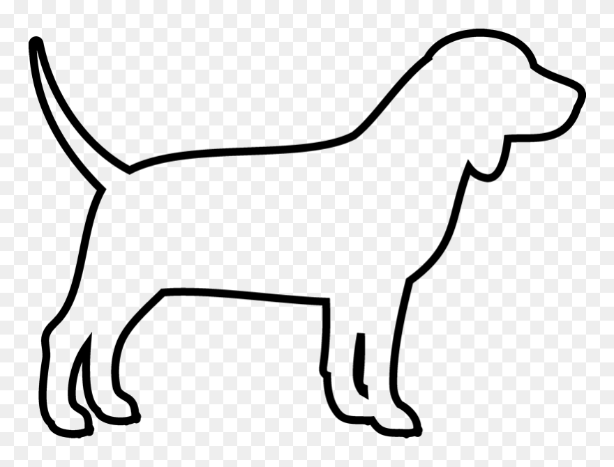 Dachshund Clipart Dachshund Outline, Dac - Dog Side View Drawing - Png Download