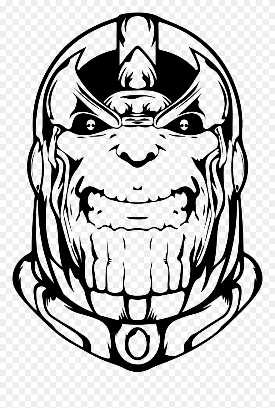 Thanos Clipart Clip Art - Thanos Black And White - Png Download