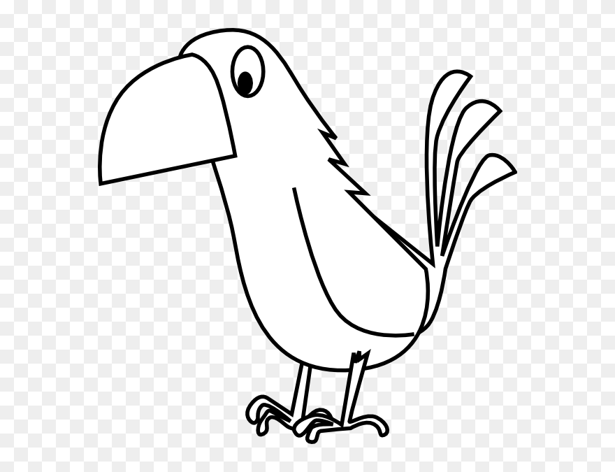 White Cartoon Parrot Clip Art At Clker - Parrot Cartoon Clip Art - Png Download