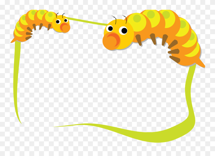Caterpillar Clip Art - Caterpillar Border Clipart - Png Download
