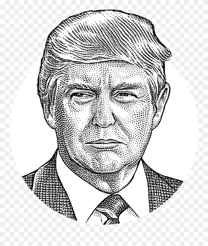 Hillary Drawing Hair - Donald Trump Drawing Png Clipart