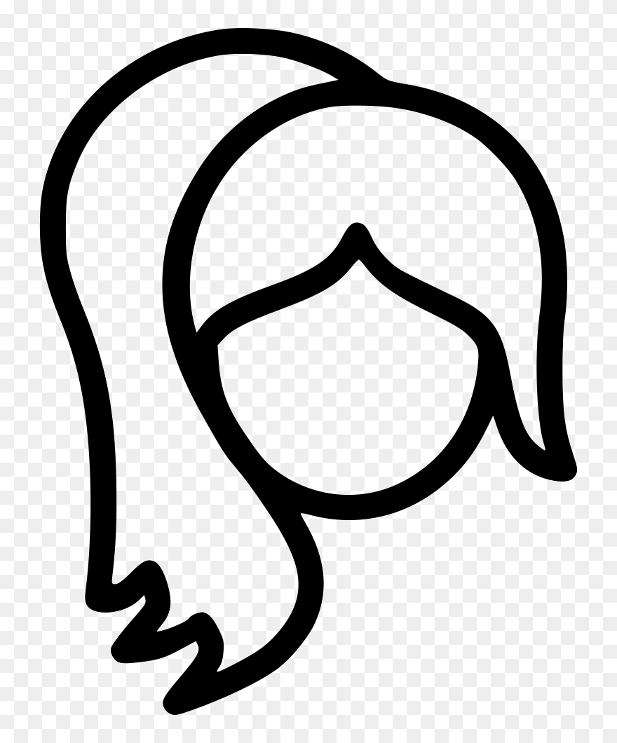 Hair, Png Download - Girl Hair Icon Png Clipart