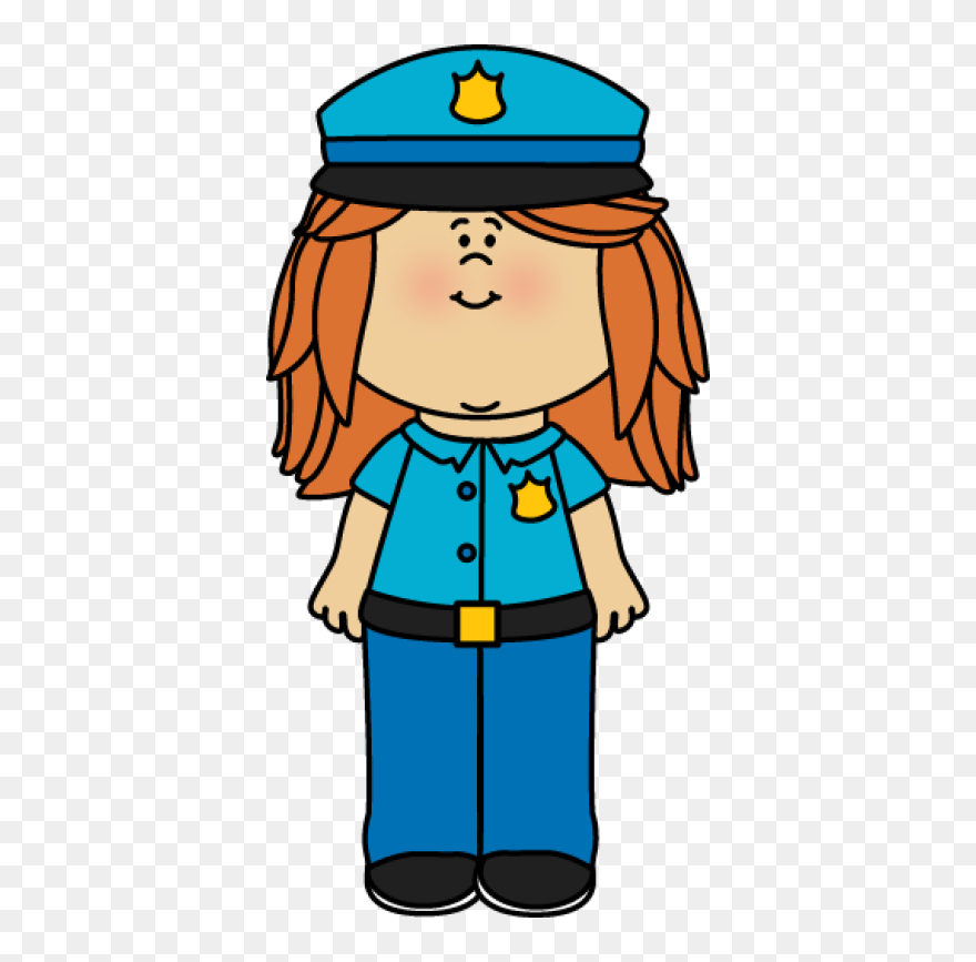 Girl Police Officer Clipart - Png Download