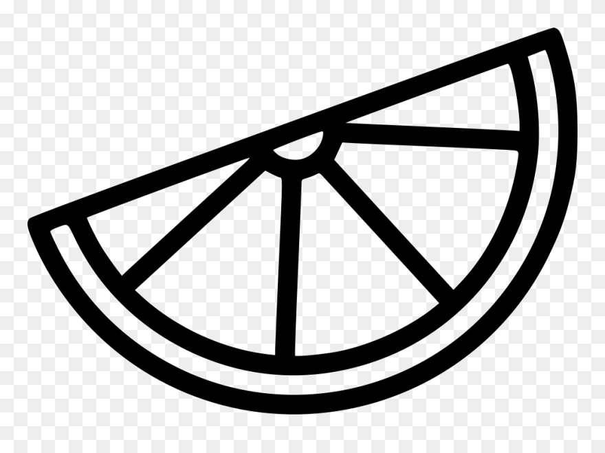 Lemon Slice Orange Citrus - Outline Lemon Slice Clipart - Png Download